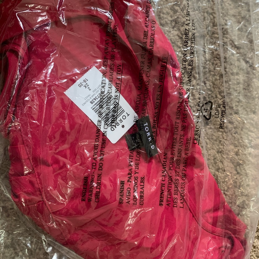 Red Georgette Flounce Tank